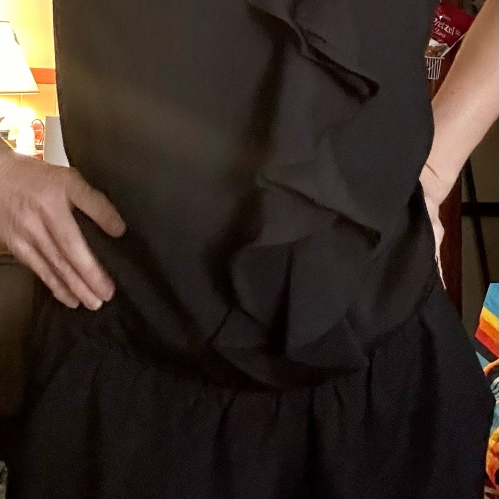 Express Black Ruffled Jumpsuit (shorts)